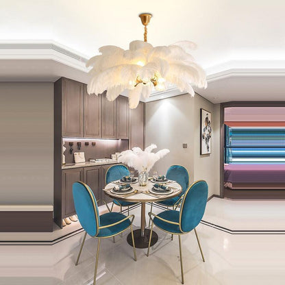 Palm Tree Elva Feather Chandelier