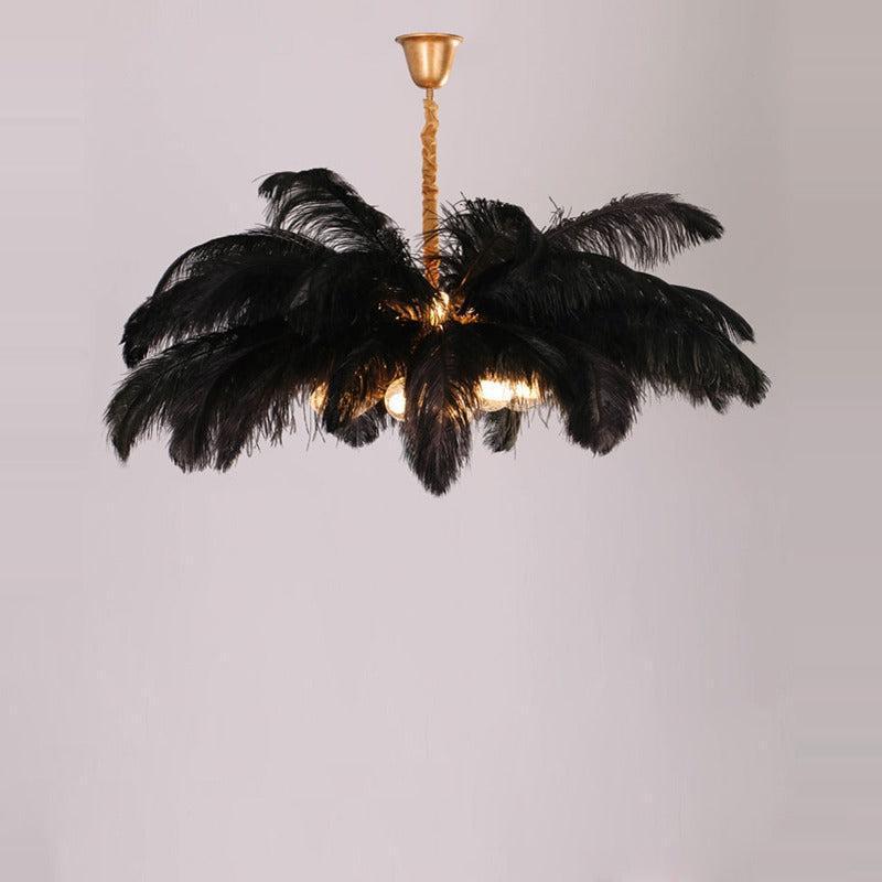 Palm Tree Elva Feather Chandelier