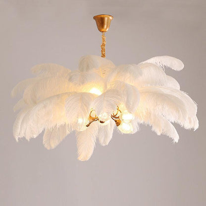 Palm Tree Elva Feather Chandelier