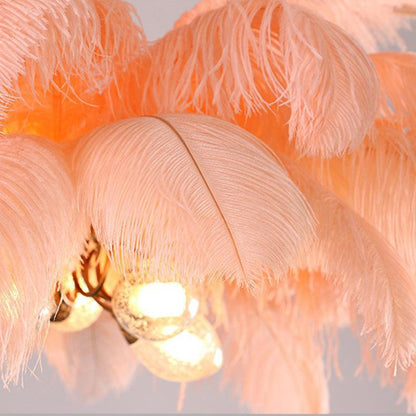 Palm Tree Elva Feather Chandelier