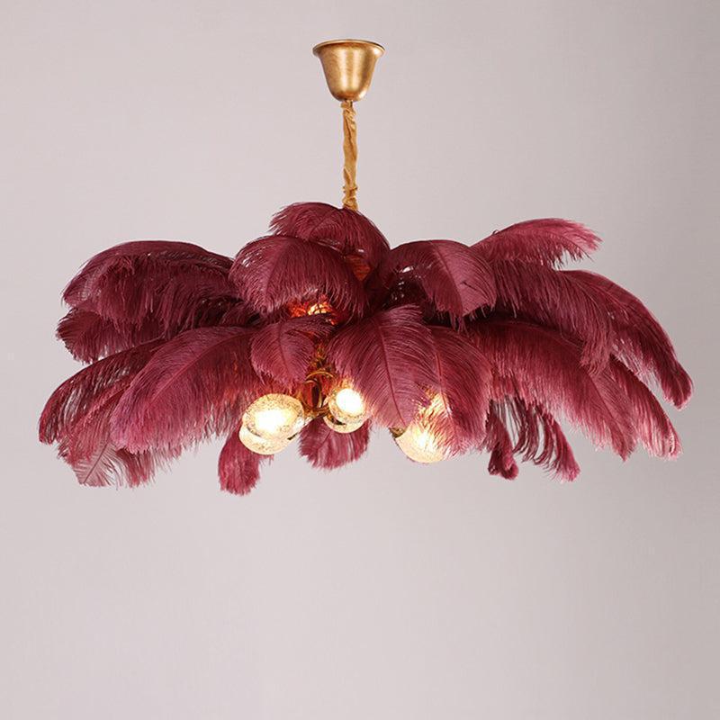 Palm Tree Elva Feather Chandelier