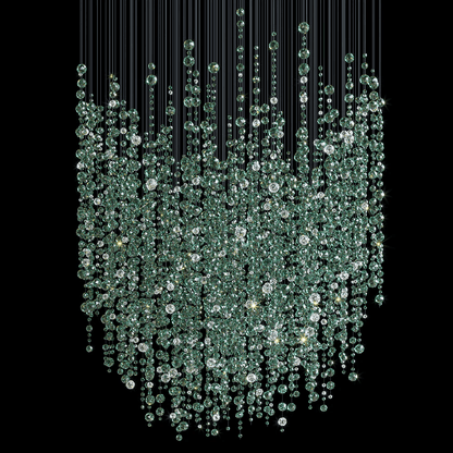 Crystal Emerald Rainfall Chandelier