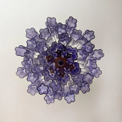 Fantastic Murano Amethyst Glass Tube Chandelier