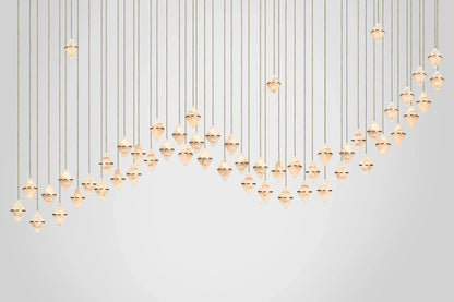 Gem Wave Alabaster Chandelier 48