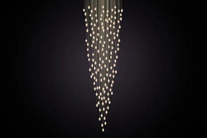 Gem Conical Cluster Alabaster Chandelier 150 Lights