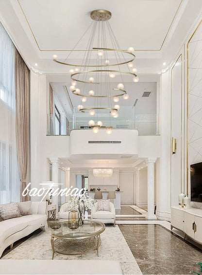 Modern Half Ring LED Chandelier by Aurorae Lighting