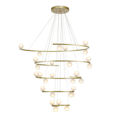 Modern Half Ring LED Chandelier by Aurorae Lighting