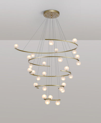 Modern Half Ring LED Chandelier by Aurorae Lighting