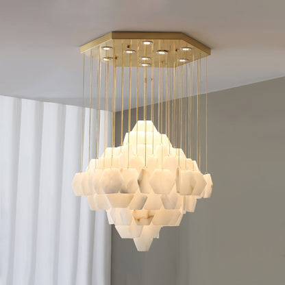 Hexxa Alabaster Cascade Chandelier