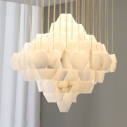 Hexxa Alabaster Cascade Chandelier