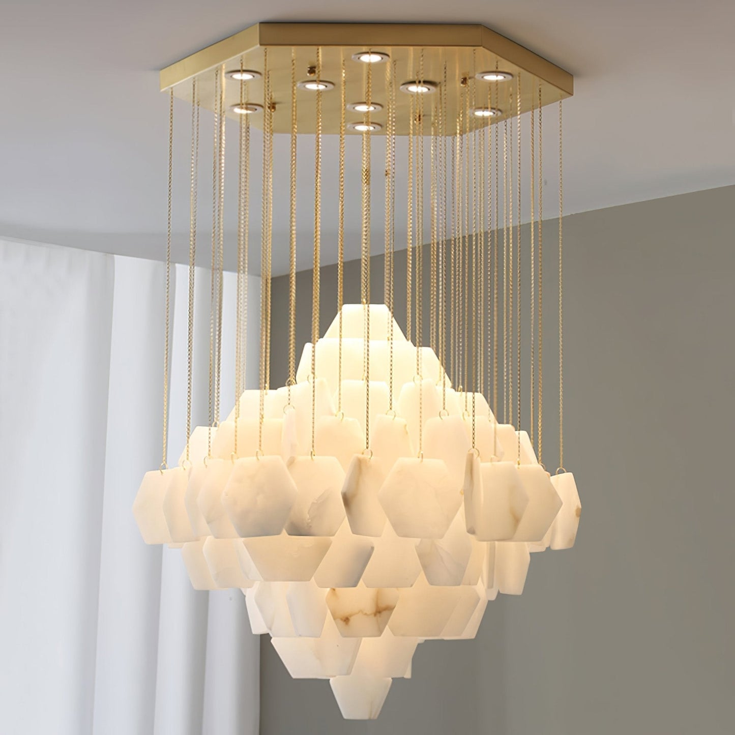 Hexxa Alabaster Cascade Chandelier