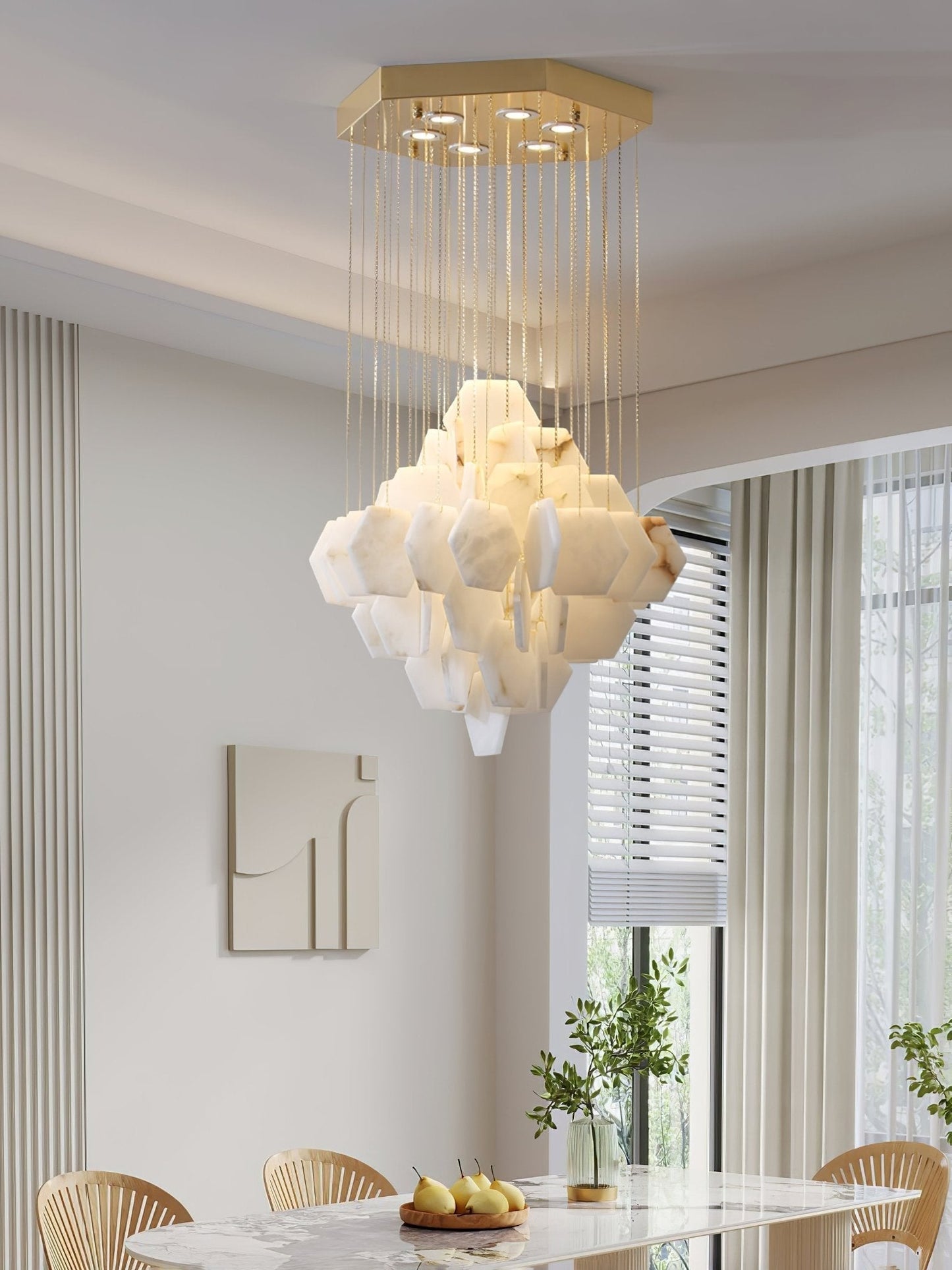 Hexxa Alabaster Cascade Chandelier