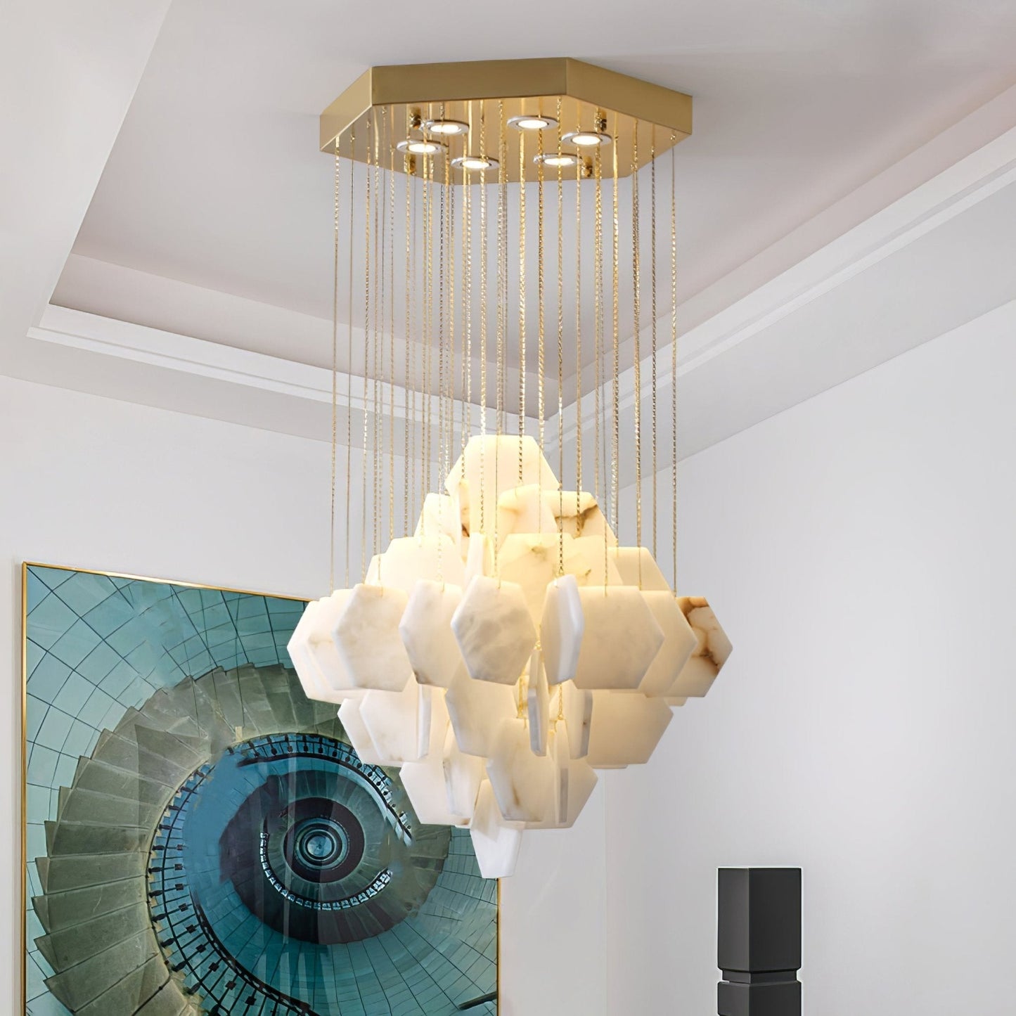 Hexxa Alabaster Cascade Chandelier