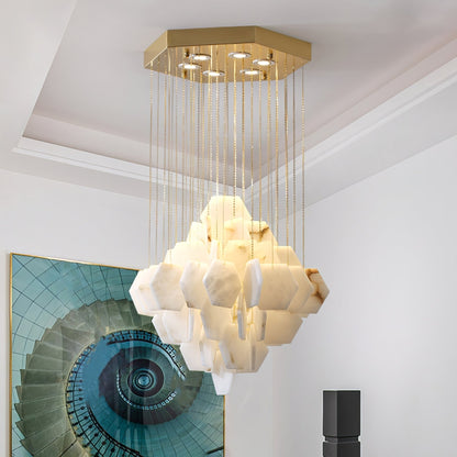 Hexxa Alabaster Cascade Chandelier