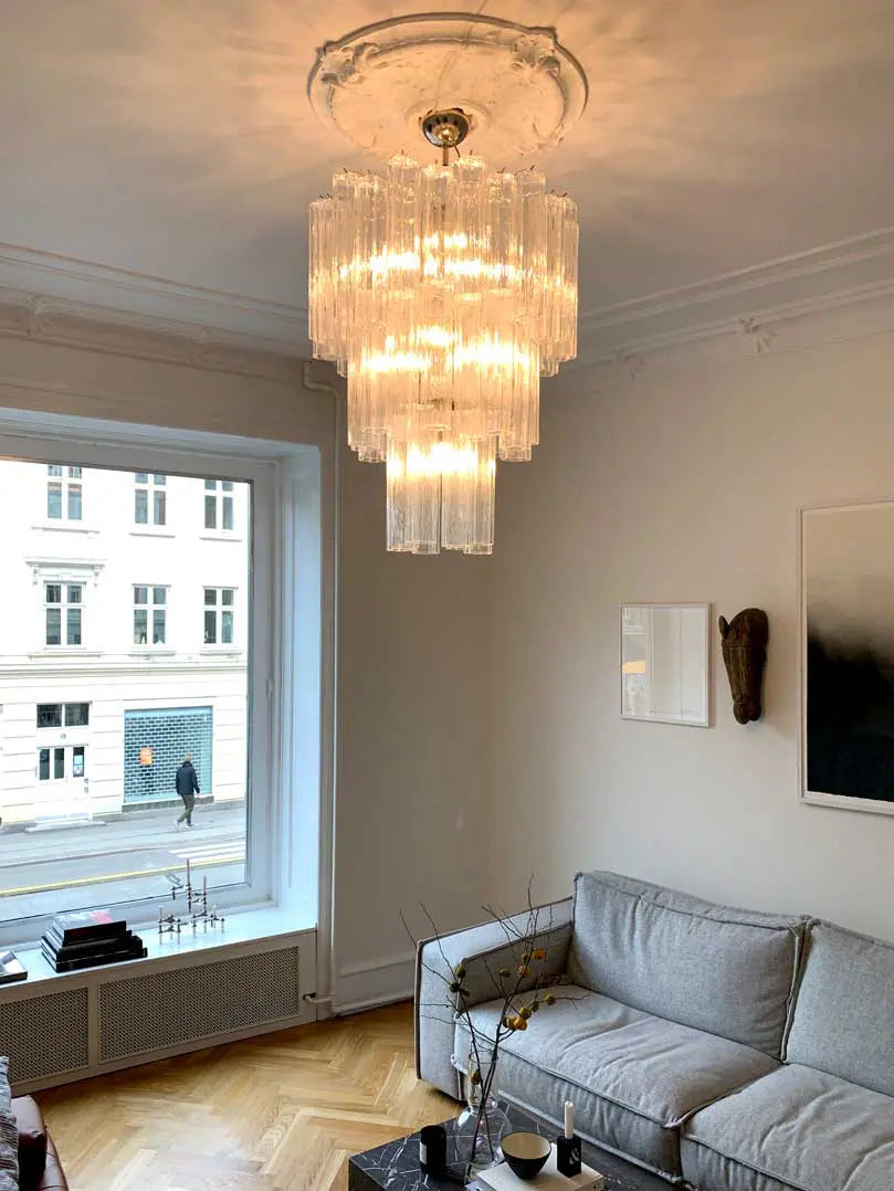Muraano Transparent Chandelier 48 tubes