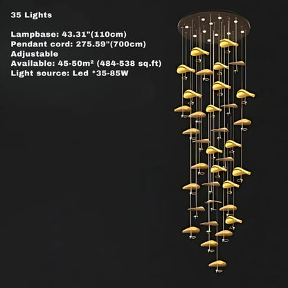 Jenissa Vintage Staircase Chandelier
