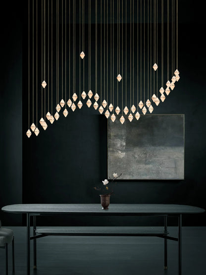Gem Wave Alabaster Chandelier 48