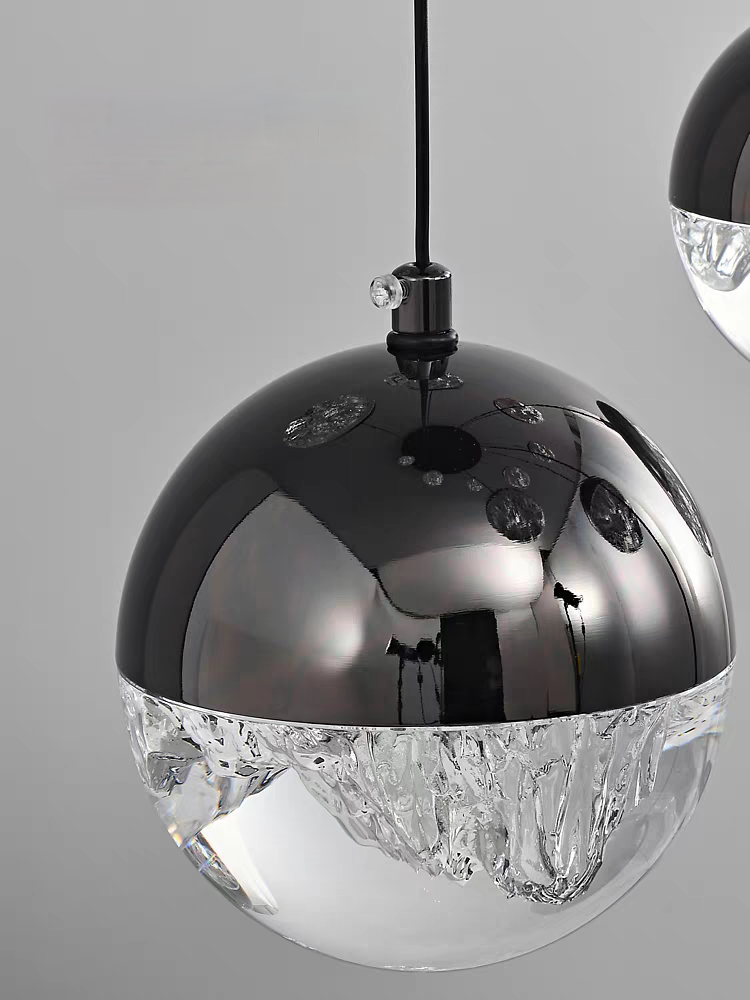 Luminous Crystalline-Acrylic Orbs Chandelier by Aurorae Lighting