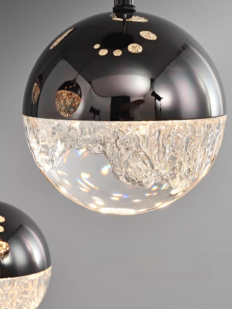 Luminous Crystalline-Acrylic Orbs Chandelier by Aurorae Lighting