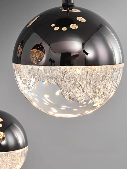 Luminous Crystalline-Acrylic Orbs Chandelier by Aurorae Lighting