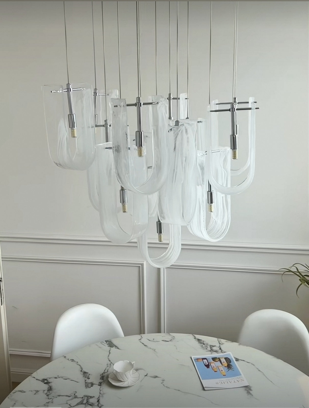 Luminous Waves Chandelier by Aurorae Lighting