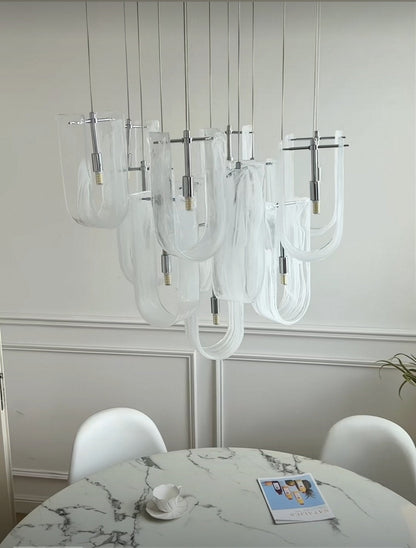 Luminous Waves Chandelier by Aurorae Lighting