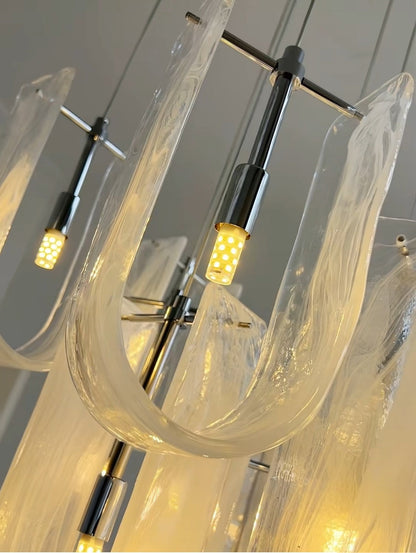 Luminous Waves Chandelier by Aurorae Lighting