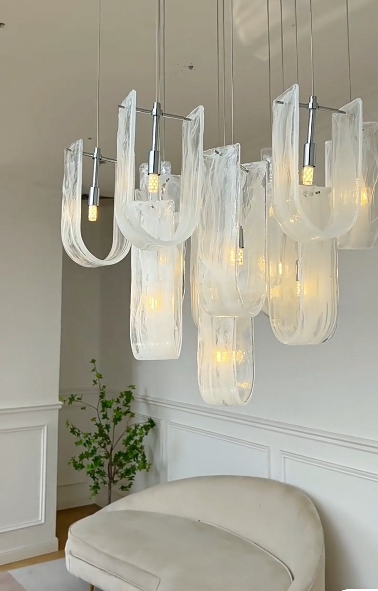 Luminous Waves Chandelier by Aurorae Lighting