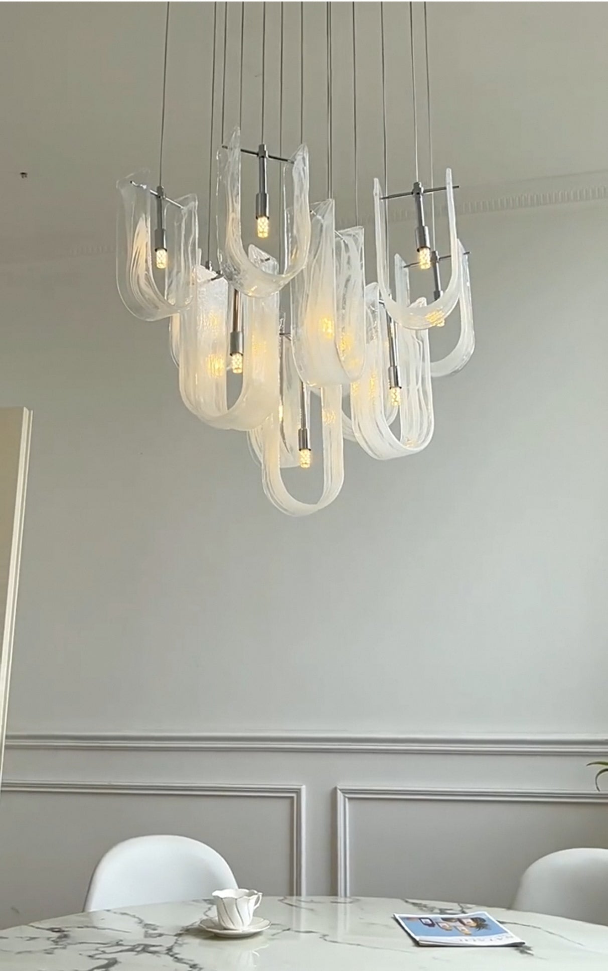 Luminous Waves Chandelier by Aurorae Lighting