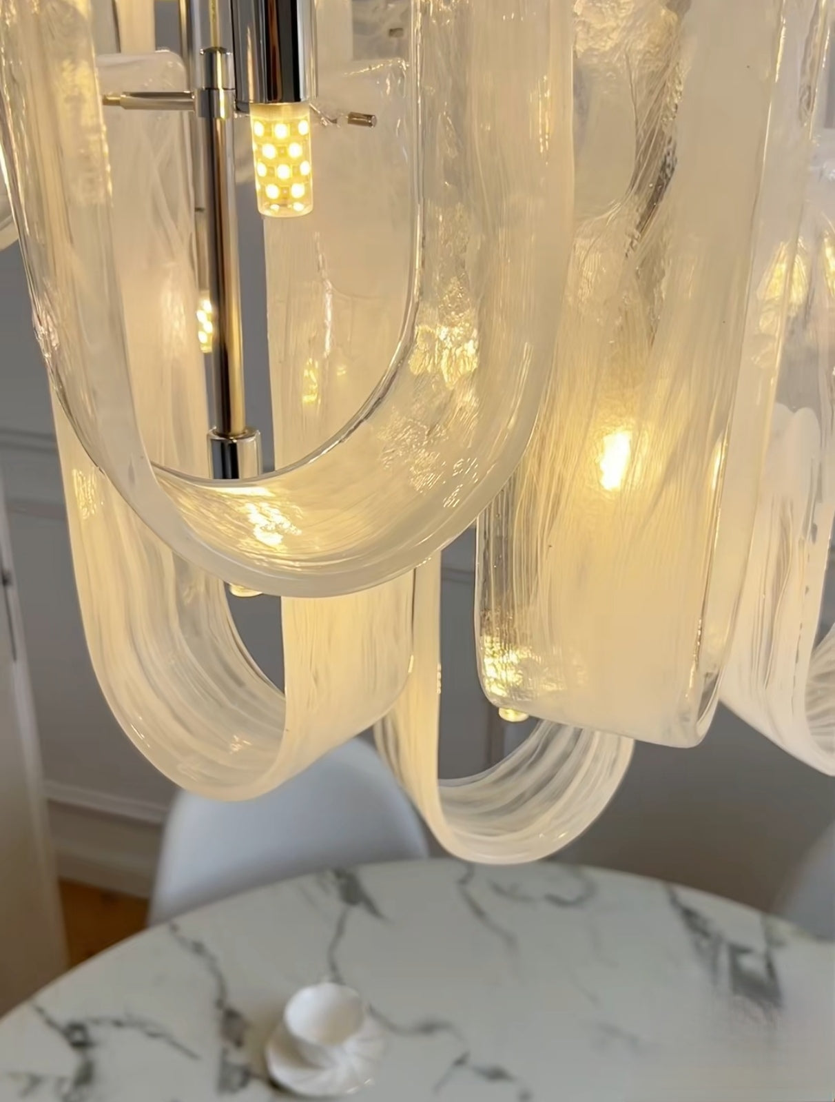 Luminous Waves Chandelier by Aurorae Lighting