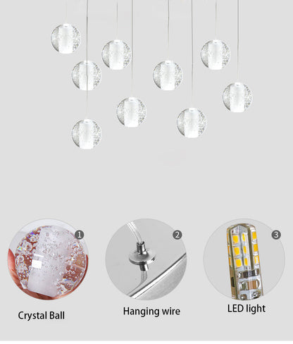 Dazzling Crystal Sphere Chandelier by Aurorae Lighting
