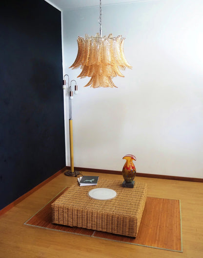 Murano Amber Ferns Glass Chandelier
