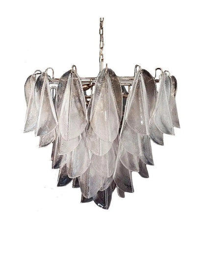 Muraano Rondini Transparent Chandelier 57 glass leaves