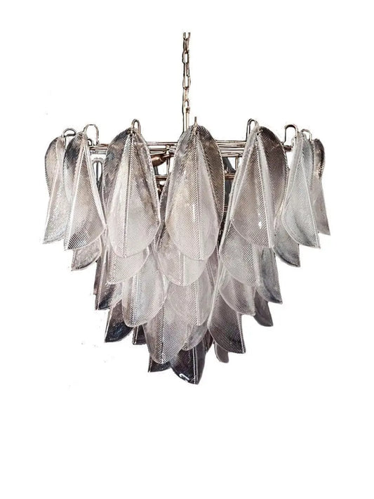Muraano Rondini Transparent Chandelier 57 glass leaves