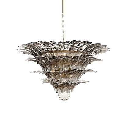 Palmette Murano Smoked Glass Chandelier