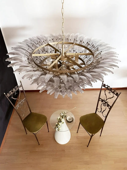 Palmette Murano Smoked Glass Chandelier