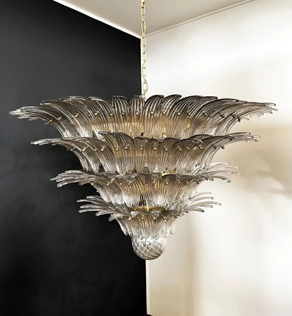 Palmette Murano Smoked Glass Chandelier