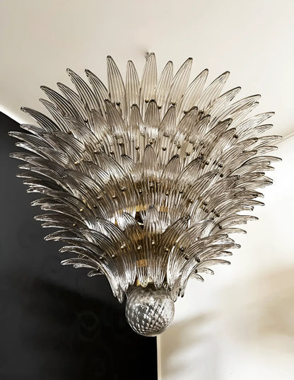Palmette Murano Smoked Glass Chandelier