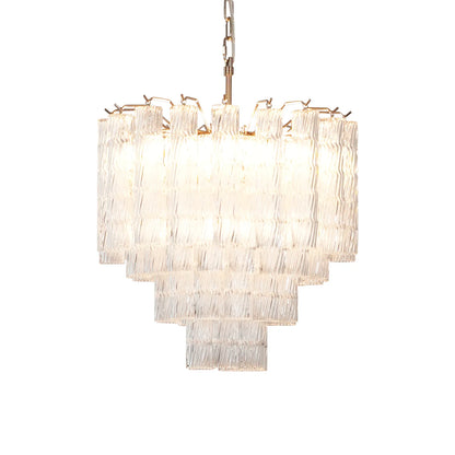 Murano Wave Glass Tube Chandelier