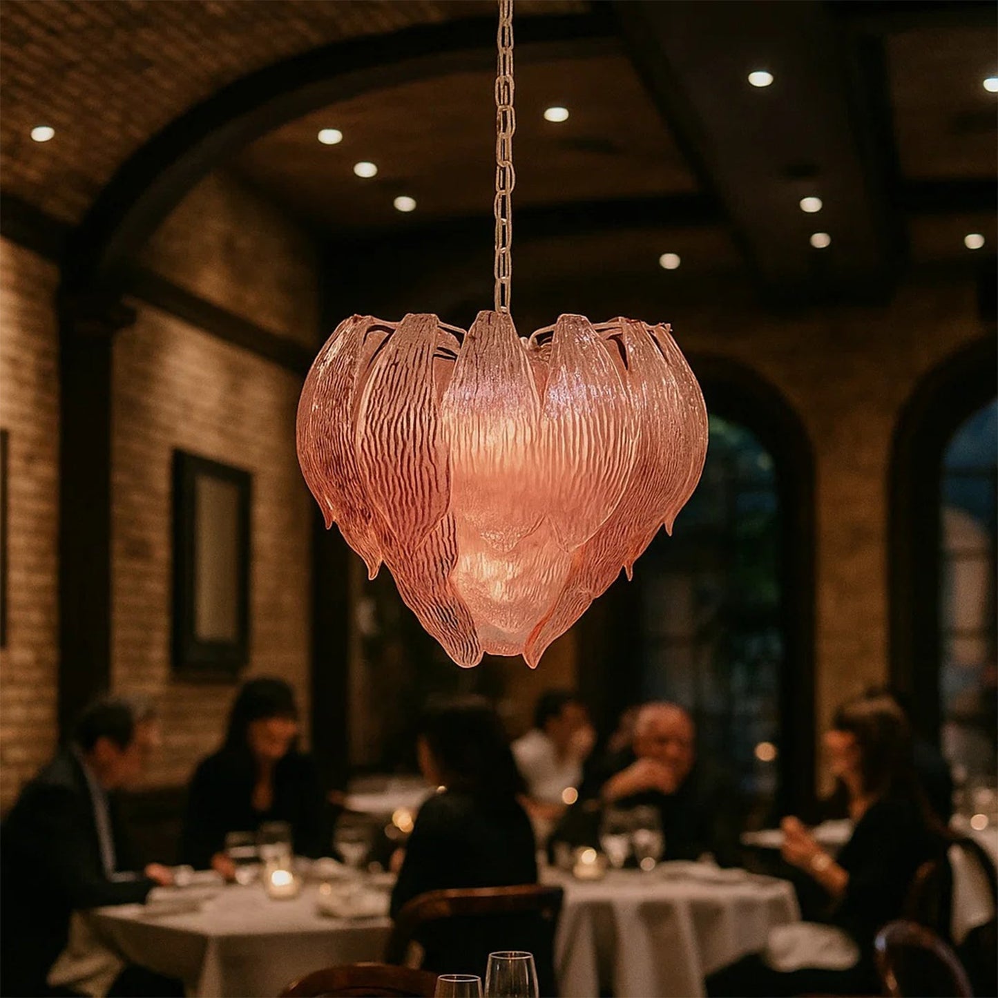 Murano Flower Bud Glass Chandelier