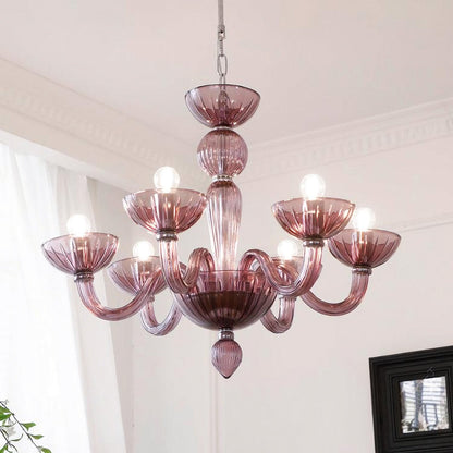 Pink Ares Murano Glass Chandelier