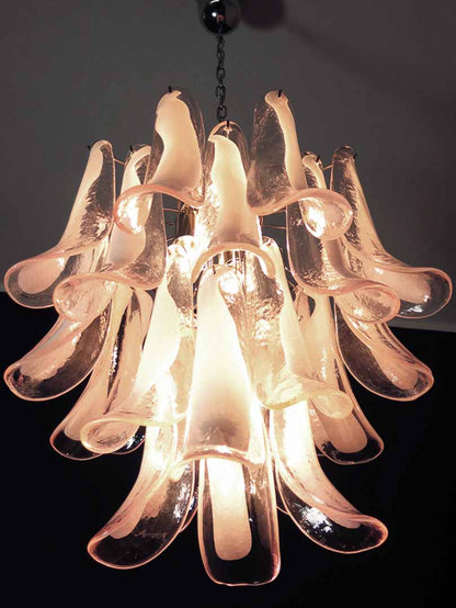 Murano Chandelier – 26 petals – Pink