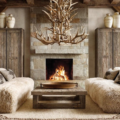 Deer Antler 8-Light Chandelier 60''