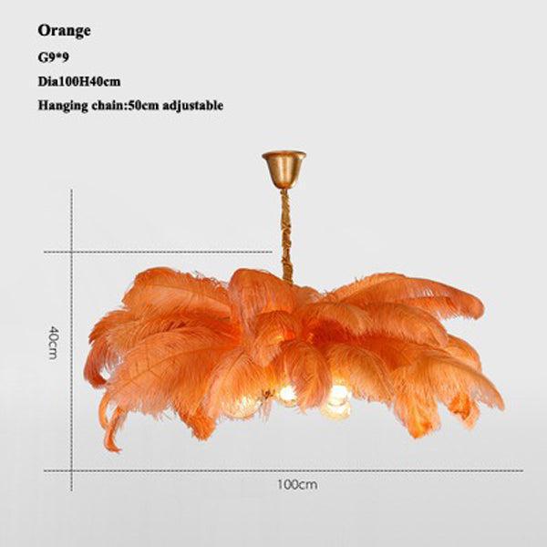 Palm Tree Elva Feather Chandelier