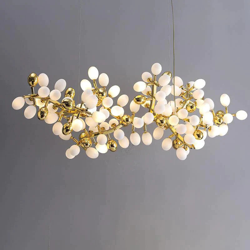 Modern Linear Grape Branch Dining Chandelier