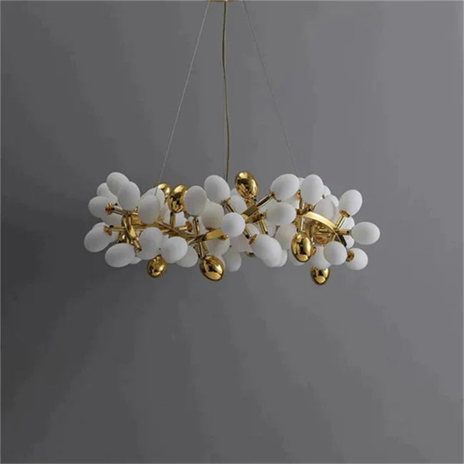 Modern Round Grape Branch Chandelier