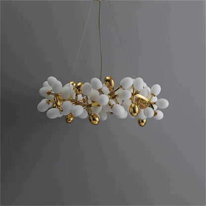 Modern Round Grape Branch Chandelier