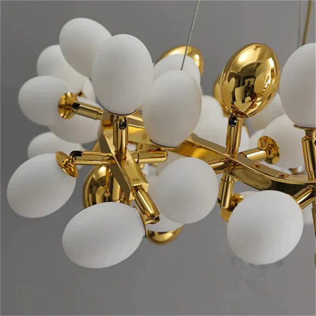 Modern Round Grape Branch Chandelier