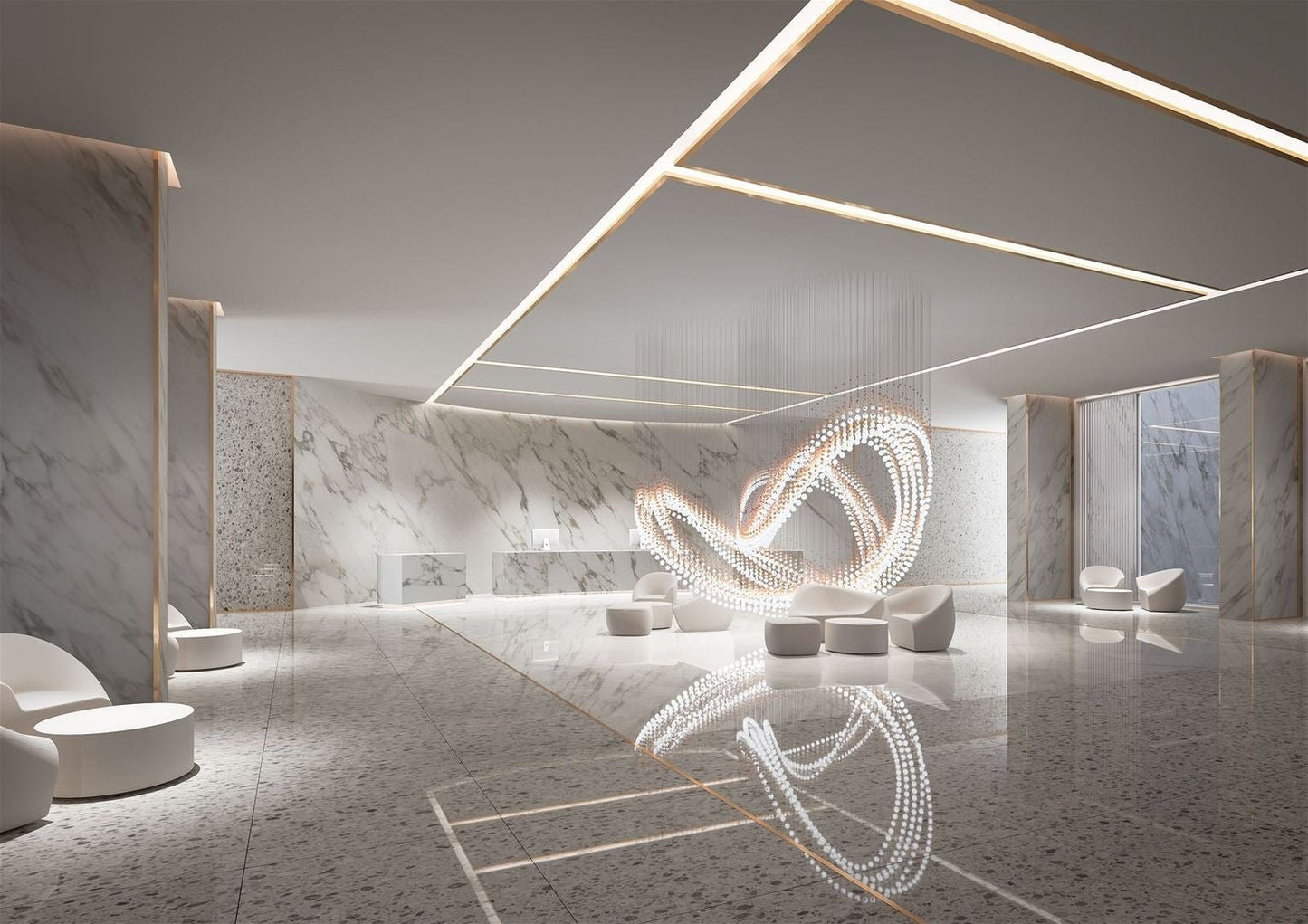 Peaarl Curtain Chandelier