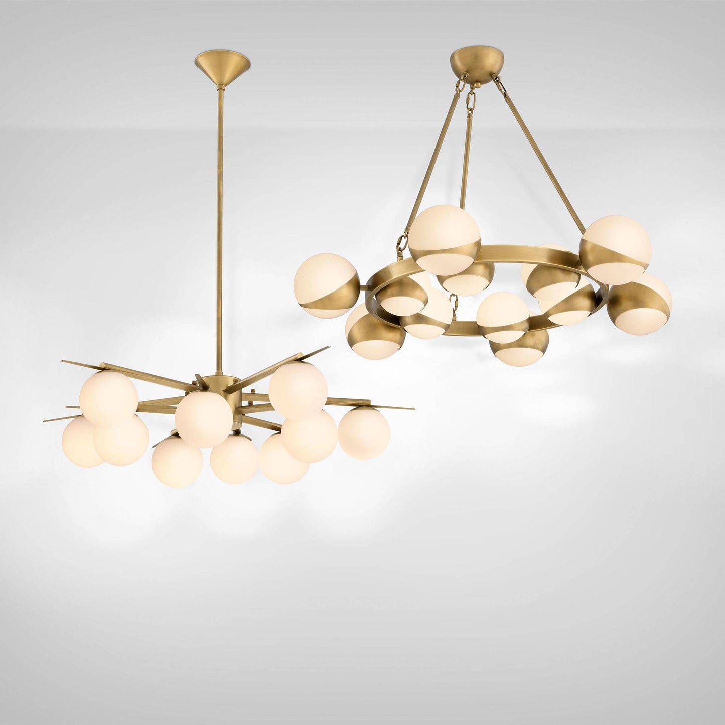 Piazeetta Modern Brass Chandelier 38"